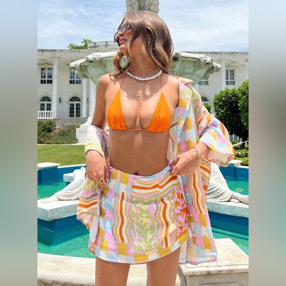 NWT Princess Polly Caraliia Mini Skirt Multi Color - Picture 2 of 9